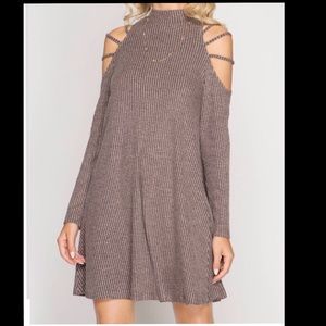 Cold shoulder dress